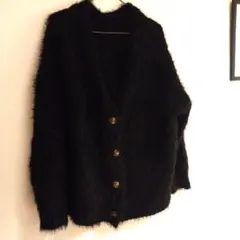 シャギーニット シャギー Vネック カーディガン ニット オーバーサイズ