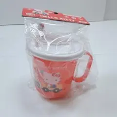 平成レトロ　2000年 サンリオ　ハローキティ　ジュースカップストロー付き