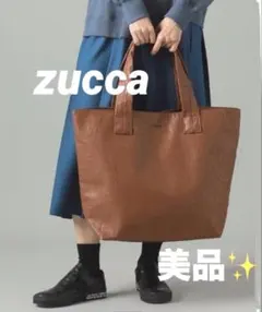美品】ZUCCa ズッカ EMBOSSバッグ 大容量 トートバッグ 肩掛け A4