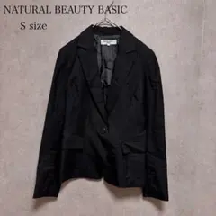 ナチュラルビューティーベーシック テーラードジャケット S ブラック