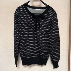 a.v.v standard ドット柄リボン付きセーター