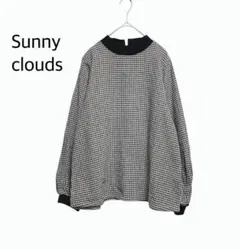 サニークラウズ　Sunny clouds　千鳥柄スタンドカラートップス　オフのサムネイル