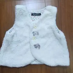 ※美品※ベビー フリースベスト ホワイト
