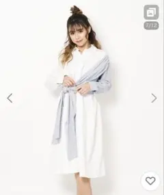 SPIRALGIRL ロングリボンシャツワンピース