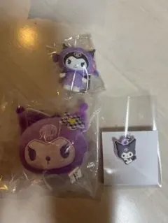 サンリオ　ダブルチャームグミ　ちびっとも　スイーツ　リンリン鈴ぬいぐるみ　クロミ