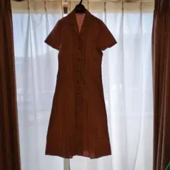 PERSONZ 半袖チェック柄シャツワンピースのサムネイル