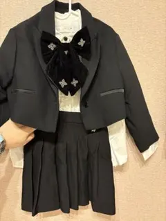 zara黒のフォーマルスーツ（リボン付き）116 110 120cmセット