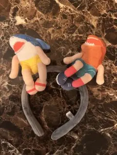 USJカチューシャ　サメ人間　恐竜人間