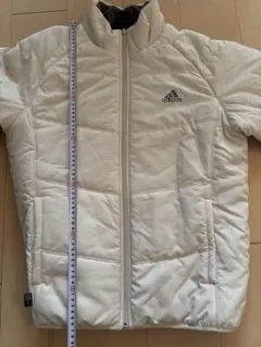 アディダス　ホワイト ダウンジャケット L