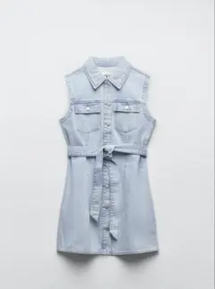新品‼️ZARA ZW ベルト デニム ワンピース