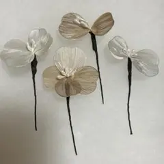 ヘアパーツ ヘアピン シルバー ゴールド 和装 4本セット