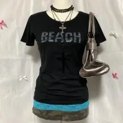 90s y2k グランジ 海外ガール パンク 姉ギャル 激カワキラキラtシャツのサムネイル