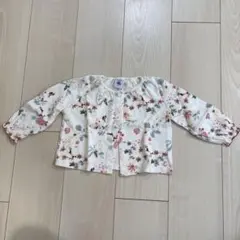Petit Bateau 花柄コットンカーディガン 18m/81cm