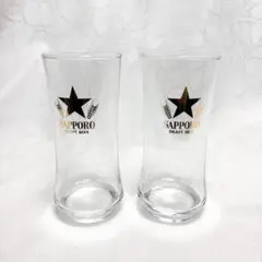 【新品未使用】SAPPORO ビールグラス 2個セット レトログラス