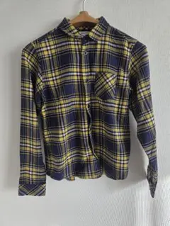 《GLOBAL WORK》チェック 長袖ネルシャツ 男の子キッズLサイズ