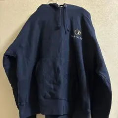 チャンピオン　リバースウィーブ スウェット　パーカー　紺 刺繍
