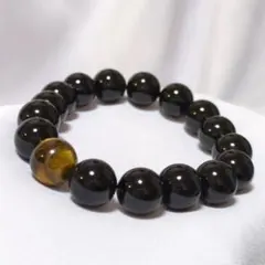 ブレスレット タイガーアイ ブラック 数珠 天然石