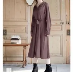 【GRL】リボンベルト付きバックプリーツシャツワンピース　tw837 ワンピース