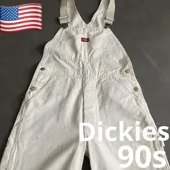 色味◎90s【USA製 】Dickiesオーバーオール　vintage 山ポケ