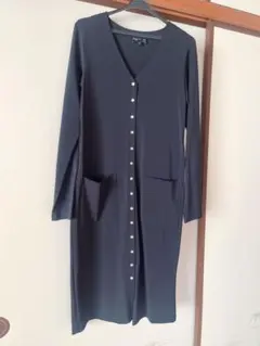 アニエスベー　プレッション　ロングカーディガン　ワンピース　黒のサムネイル