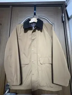 ベージュ コーデュロイ襟 ジャンパー