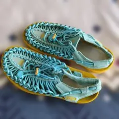 KEEN キーン スポーツ サンダル 水色/イエロー 23.5 cm