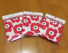 北欧風　3枚　花柄 手ぬぐい風タオル 綿100％　 約33cm×80cm　3枚