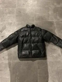USA製 Schott Down レザーダウンジャケット 38 ブラックショットのサムネイル