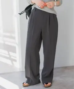 Spick & Span ダブルクロスツータックパンツ