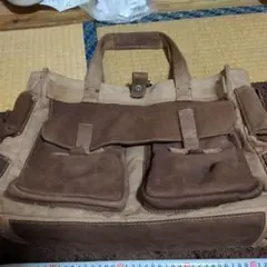 クリエーションルセコットンXレザートートバッグ現状リサイクル品