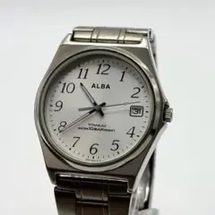 稼働04s vintage seiko ALBA チタン デイト 腕時計qz