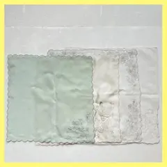 レース刺繍ハンカチ4枚セット