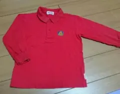 mikihouse ミキハウス ◆ 長袖 ポロシャツ 赤 男女ＯＫ　90　格安！