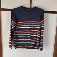 BEAMS HEART マルチボーダー クルーネックニット