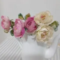 造花フラワーリースセール まほろばの風に W40cm前後リーフ先端迄