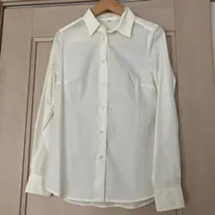 無印ホワイト長袖シャツXS