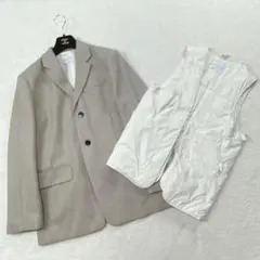 美品・2way/ 24AW アダムエロぺ 中綿付オーバージャケットベージュ　M