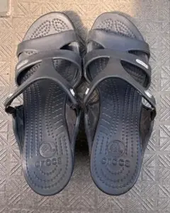 Crocs クロックス 厚底 サンダル ブラックのサムネイル