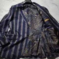 超希少✨エトロ テーラードジャケット ドッキング カシミヤ シルク