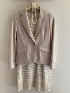 上品なワンピース　セレモニーから普段用に3点セット