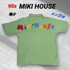 【90sヴィンテージ】ミキハウス デカロゴ パッチワーク ポロシャツ メンズMのサムネイル