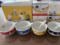 【新品・未使用】ケンタッキー　スプーン付きムーミンボウル　4種セットのサムネイル