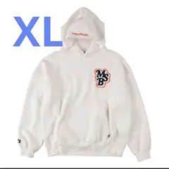 MSBロゴ刺繍 XL ホワイトパーカー