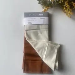 白/茶UNIQLO マメクロゴウチ コラボ　シアーハイソックス