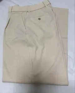 ユニクロ　タックワイドパンツ　S ナチュラル　補正済み商品