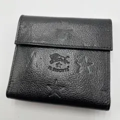 希少デザイン 美品 イルビゾンテ 二つ折り 黒 コンパクトウォレット レザーのサムネイル
