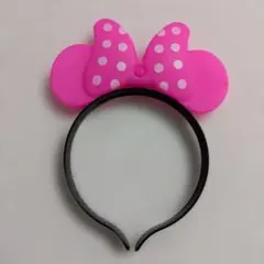 キッズ発光ピンクリボンカチューシャ