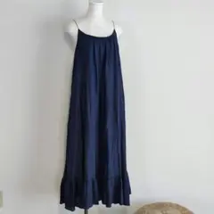 美品 清原亜希 エッフェビームス 日本製 コットンシルク マキシワンピ
