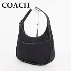 美品 COACH ハンドバッグ エルゴ ワンショルダー ロゴ金具 黒 BLACK