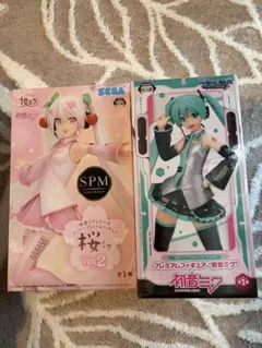 初音ミク フィギュア 2種SPM 桜ミク　projectDIVAArcade